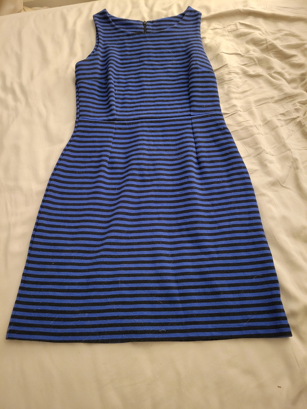 Old Navy Blue and Navy Striped Midi Sheath Dress